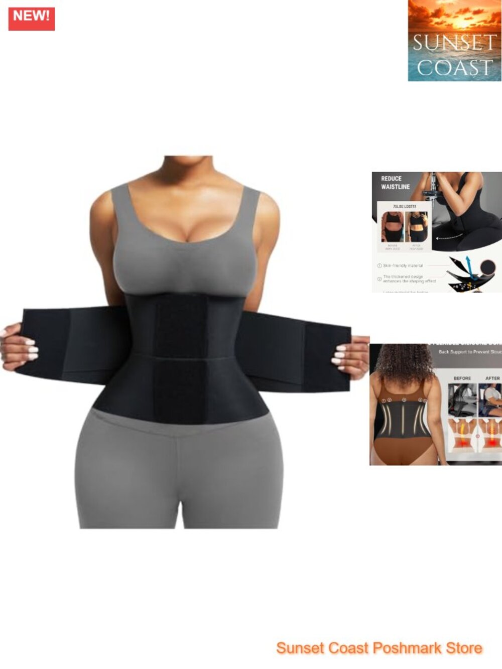 FeelinGirl Waist Trainer Corset Tummy Control Faja Body Shaper